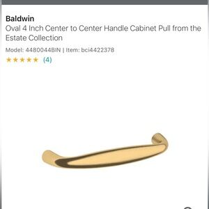 Lot Of 10 Baldwin 4” CTC 4480.030.BIN Pull Handle
